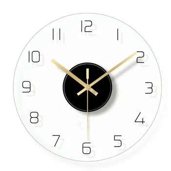 Simplu Număr Decorative Ceas de Perete de Sticlă Transparentă Ceasuri Digitale, Camera de zi Litru Ceas 3d Design Modern Decor Acasă C5T072