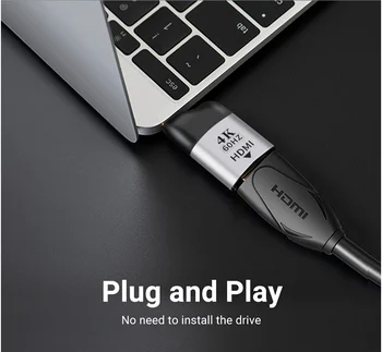USB-C Tip C de sex masculin la HDMI VGA DP, Mini DP Displayport feminin Convertor Adaptor Conector 8K 4K cu Lanț pentru Tableta si Telefon
