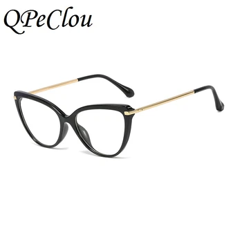 2021 Noua Moda de Mare Cadru Ochi de Pisica Anti-albastru Ochelari Femei Vintage Calculator Optic Transparent Ochelari Oculos Feminino
