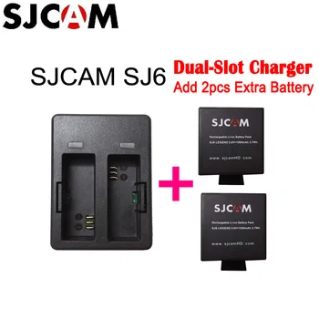 Original SJCAM Brand SJ6 LEGENDA Baterie și procesor Dual-Slot Încărcător de Călătorie pentru SJ6 Legenda Sport DV Camera