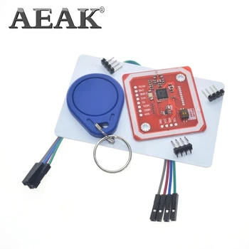 AEAK 1Set PN532 NFC, RFID Modulul Wireless V3 Utilizator Kituri Cititor de Scriitor Modul IC S50 Card PCB Attenna I2C IIC SPI HSU Pentru Arduino