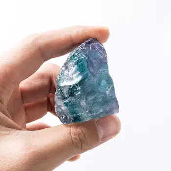 Colorat Cristal de Cuarț, Piatră Naturală Cristal de Fluorit cu Dungi Fluorit Punct de Vindecare Bagheta Tratament Piatra 4*5 cm