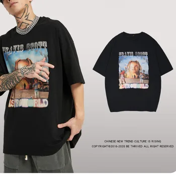 Primăvara și vara 2020 nou brand de moda high street hip hop Street hip hop rap cuplu vrac cu maneci scurte T-shirt om