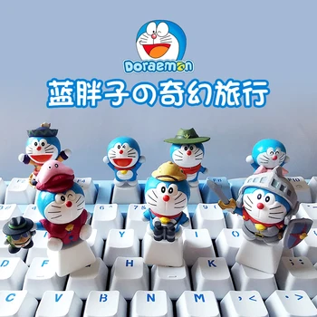 Desene Animate Anime Modelare Taste Albastru Drăguț Stereo Pentru Doraemon Nobita Shizuka Drăguț Keyboard Keycap Personalitate Design De Înlocuire