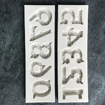 Relief digital mucegai silicon DIY fondante mucegai tort de ciocolată instrument bucătărie, ustensile de coacere
