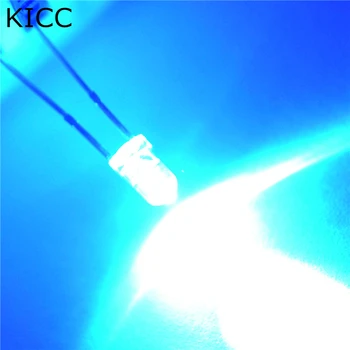 1000* diodă emițătoare de Lumină 3 MM LED Albastru Transparent