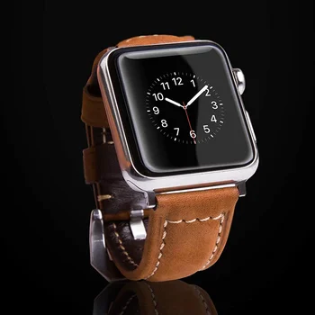 Curea din Piele Pentru Apple Watch Band 44 mm 40 mm iWatch banda 38 mm 42mm Retro watchband pulseira Apple watch seria 5 4 3 2