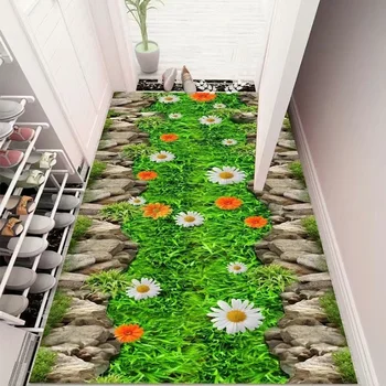 Creative Imprimare 3D Grădină de Flori Coridor Covoare și Covoare pentru Dormitor Covor Camera de zi Bucatarie Baie Anti-Alunecare Covorase