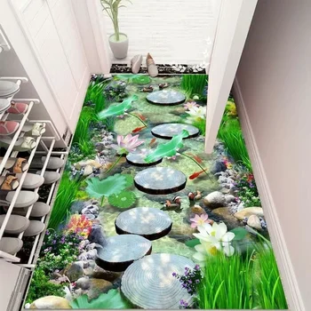Creative Imprimare 3D Grădină de Flori Coridor Covoare și Covoare pentru Dormitor Covor Camera de zi Bucatarie Baie Anti-Alunecare Covorase