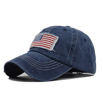 Palarie Unisex Vintage American Drapelul Național a Rupt Anti UV Coada de cal Hat Baseball Cap Casual în aer liber Palarie de Soare Pentru Femei Bărbați 4 Culori