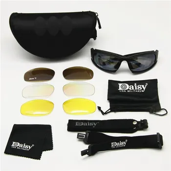 New Sosire Daisy X7 Ochelari Militare Ochelari de protecție anti-Glonț Armata ochelari de Soare Cu 4 Lentile Originale Cutie de Fotografiere Bărbați Ochelari de Gafas