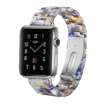 Rășină curea pentru apple watch band 44mm 40mm 42mm 38mm iwatch serie 5/4/3/2/1 brățară din Oțel Inoxidabil catarama curea
