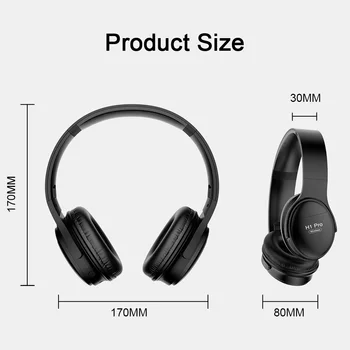 H1 Căști Bluetooth Wireless Headset Stereo Over-ear de Anulare a Zgomotului Căști de Gaming Headset cu Microfon Suport TF Card