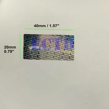 500pc 40*20mm Holograma de Securitate Sigiliu inviolabil de Garanție Void Etichete Autocolante