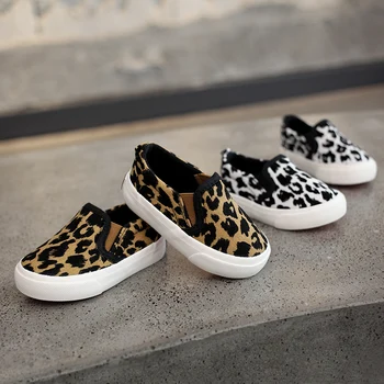 Fete Baieti Leopard Adidași De Moda Aluneca Pe Haimana Copii Pantofi Copii Băieți Casual Low Top Plat Pantofi De Panza Pentru Copii Formatori Pantofi