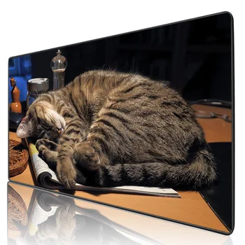 XGZ să nu mă trezesc o pisica doarme Gaming Mousepad Gamer Blocare Ege Personalizate Tabelul Pc keybard Mat HD Imprimare Customzable