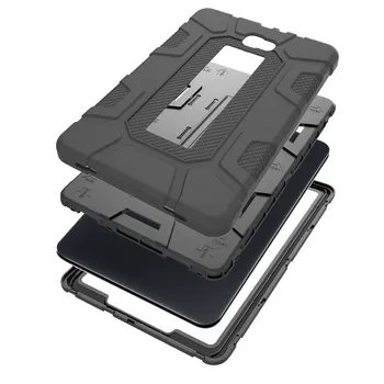 Cauciuc siliconic rezistent la Șocuri Armura Caz Pentru Samsung Galaxy Tab Un A6 10.1 2016 T580 T585 SM-T580 SM-T585C Tableta Caz+Film+Pen