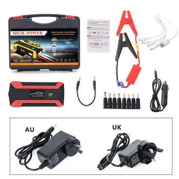 89800mAh 4 USB Portabil Auto Jump Starter Pack Booster Încărcător de Baterie Power Bank UK Plug