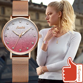 SUNKTA Ceasuri pentru Femei de Brand de Lux Ceasuri de Moda Rochie Casual Ceas cu Diamante Reloj Mujer Relogio Feminino Relojes Para Mujer+Cutie