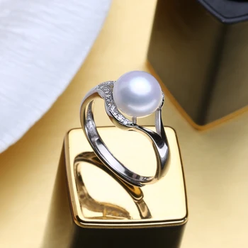 FENASY Naturale de apă Dulce Pearl Inele Pentru Femei Noua Moda Bijuterii Perla Clasic Argint Culoare Inel de en-Gros Vrac