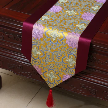 2020 Nou stil European high end fata de masa satin imprimeu floral tabelul runner pentru petrecerea de nunta hotelul home decor textile de casa