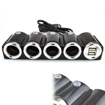 Doul USB Multi Priza Bricheta Auto Splitter Adaptor Incarcator Priza Putere Adaptor Încărcător 1 buc 4in1 DC 12V/24V