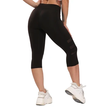 Femeia sport legging subțire respirabil capri push-up de fitness rulează pantaloni de yoga împletit moda pantaloni sport