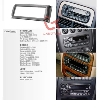 Masina de retehnologizare DVD cadru panou de Fascia Audio cadru pentru 99-04 Jeep Grand Cherokee (WJ)Chrysler 300M Caravana 01-07 Neon Voyager 1DIN