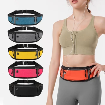 2020 Nou Stil Sport Sac de Talie Femeile în aer liber Benzi Reflectorizante de Fitness Telefonul Mobil Talie Sac cu Cască Gaura Geanta Crossbody