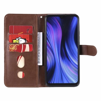 Flip Carte cu fermoar bara de protecție din Piele Pentru Xiaomi POCO X3 Telefon NFC caz portofel Acoperire Pentru Xiaomi 10T lite 9C 9A 9AT Redmi Nota 8 9 9