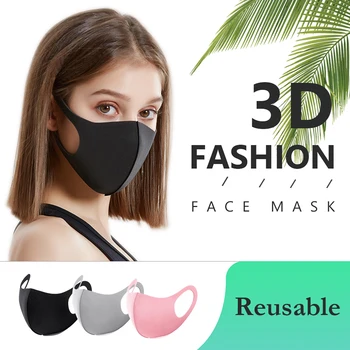 3pcs Respirator Mască Neagră Gura Masca Reutilizabile Masca Lavabil Mascarillas Fata Scut Masque Masca Faciala
