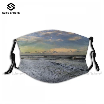 Tipărite De Protecție Luna Surf Masca Rece Unisex Pânză Faciale Gura Masca Cu Filtru