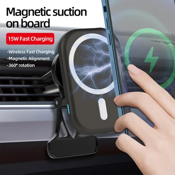 15W Magnetice Masina Încărcător Wireless Pentru iphone 12 Pro Max 12 Mini Încărcare Rapidă Airvent Mount Magnet Adsorbabilă Telefon Suport Auto