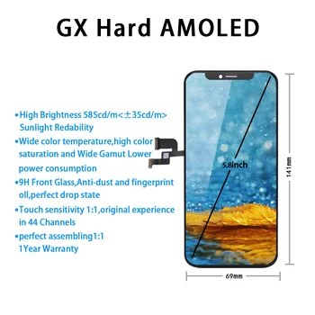 5Pcs/lotQuality AAA Gx AMOLED Nici un Pixel Mort Pentru iPhone X XS Max Display LCD Touch Screen Digitizer Înlocuirea Ansamblului Pantalla