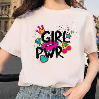 Amuzant Feministe Harajuku Tricou Femei Feminismul Ullzang T-shirt Girl Power ' 90 Grafic Tricou Grunge Estetice Sus Teuri de sex Feminin