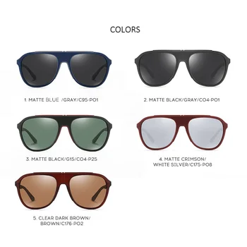 2020 new sosire Souson design de brand pentru bărbați ochelari de soare polarizat formă pătrată pilot stil bărbați ochelari de soare cu caz