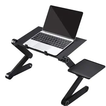 360 Reglabil PC Computer de Birou Masa de Aluminiu Laptop Portabil, Masă Stea Acasă în Pat Birou Laptop Titular Cu Mouse Pad