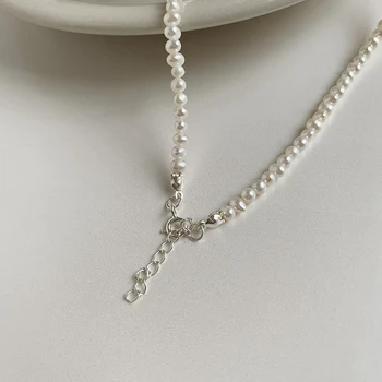 Morivovog Argint 925 Natura Baroc Neregulate Perla Cravată Colier pentru Femei Elegante de Lux Colier Ziua de Bijuterii