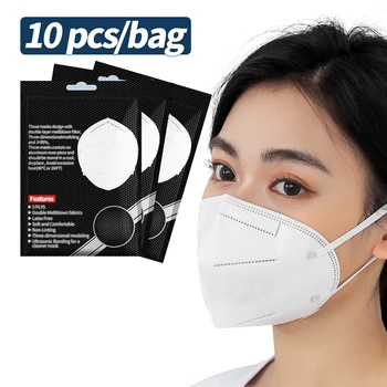 100buc Masca Anti Praf Bacterian Masca 5-Strat de Praf de Protecție De 95% de Filtrare Gura Închis Capacul