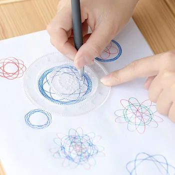 22BUC Spirograph Geometrice Spirală Desene Pictura Conducător Șabloane Șabloane Jucării pentru Elevi, Copii Adulți Școală Acasă