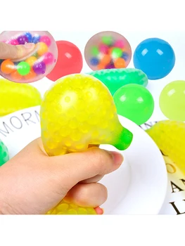 9PCS de Relief de Stres Bile Jucarii Amuzante Stoarcere Luminos Minge Lipicios Fructe Frământa Senzoriale Jucărie Pentru Copii Adult Autism, Nevoi Speciale