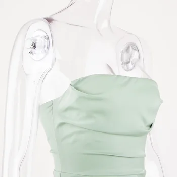 Karlofea Satin Strapless Maxi Dress Nou Elegant Structurat Rochii Lungi Lady Data De Noapte Coapsei Split Eveniment De Seara Rochie De Petrecere