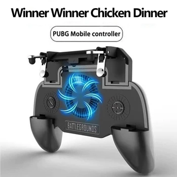3 în 1 PUBG Mobile Gaming Controller GamePad Cu Cooler Ventilator Mâner Foc Butonul de Declanșare Scopul Tasta Joystick Pentru Smartphone