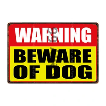 [ Kelly66 ] Pet Shop Avertizare Feriți-vă De Câini Pupici Ține de Metal Semn Decor Acasă Bara de Perete de Arta Pictura de 20*30 CM Dimensiune DG-3