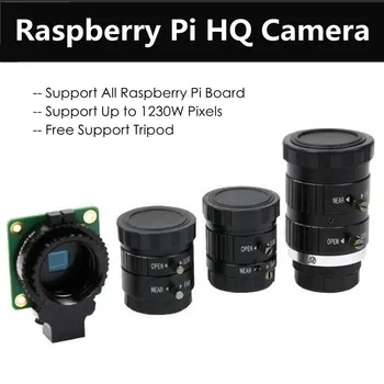 Original Raspberry Pi HQ Modul de Camera cu triplu 6mm Unghi Larg Len 16mm HD Teleobiectiv de Sprijin până la 1230W Pixeli pentru RPI