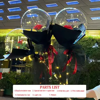 2 Seturi de Latex, Baloane LED, Baloane Decor Bobo Balon Cu Stick-Suport pentru Strălucire Petrecere de Nunta de Crăciun Cadou de Ziua Îndrăgostiților