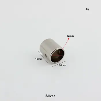 50pcs 16*12mm cilindru geantă de mână pungă cu fermoar decor end clipuri de șuruburi,de culoare argintiu curea incuietoare capac accesoriu