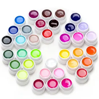 36Pcs Soak Off LED UV Gel lac de Unghii Pure Color de Unghii UV Gel Set & Kit Semi-Permanent Nails Art Lac Gel