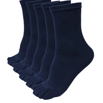 Culoare Solidă 5 Perechi Moale Sport Funcționare Cinci Degete De La Picior Ciorapi Elastici Scurt Șosete Confortabile Moda Harajuku Sport Calcetines