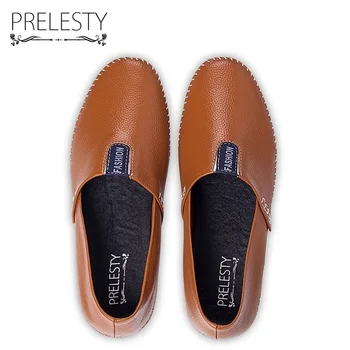 Prelesty de Bază în Stil Bărbați Alunecare pe Pantofi Microfibra Confortabil anti-alunecare Talpa de Cauciuc Simplu Mocassin Toamna Pantofi Impermeabil DS